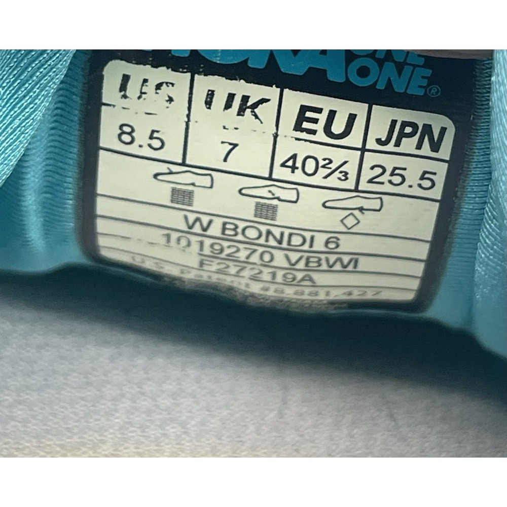 Hoka One One Sneakers Womens 8.5 Bondi 6 1019270 VBWI Gray Running Shoes - Picture 8 of 10